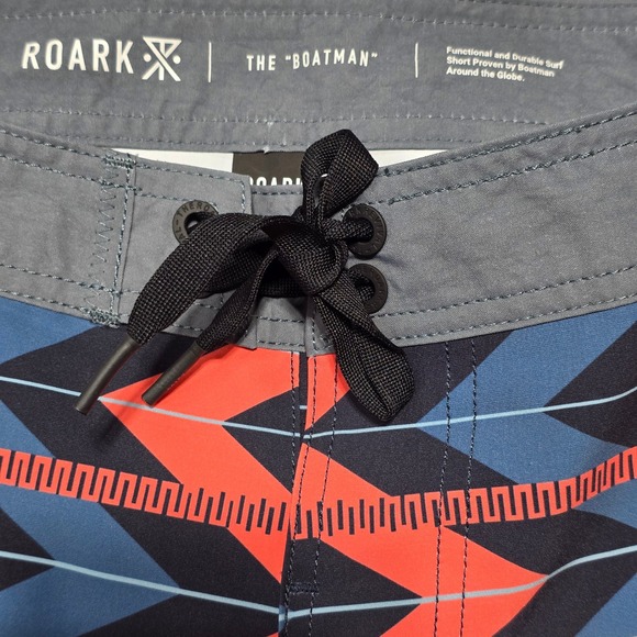 NEW Roark The Boatman‎ Fir 28 Swim Trunks Shorts Aztec Geometric Print NWT - Picture 6 of 8